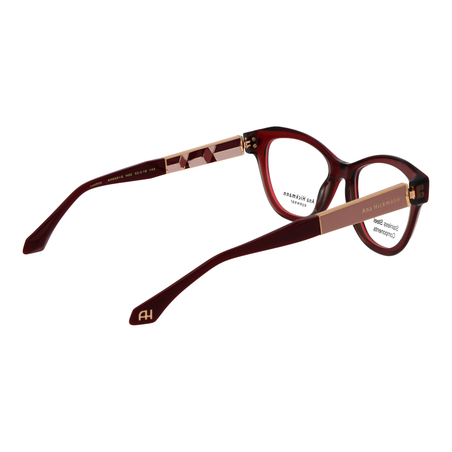 Ana Hickmann Optical Frame AH6581G H02 52 & Sunglasses Clip AH6581G H02G 52
