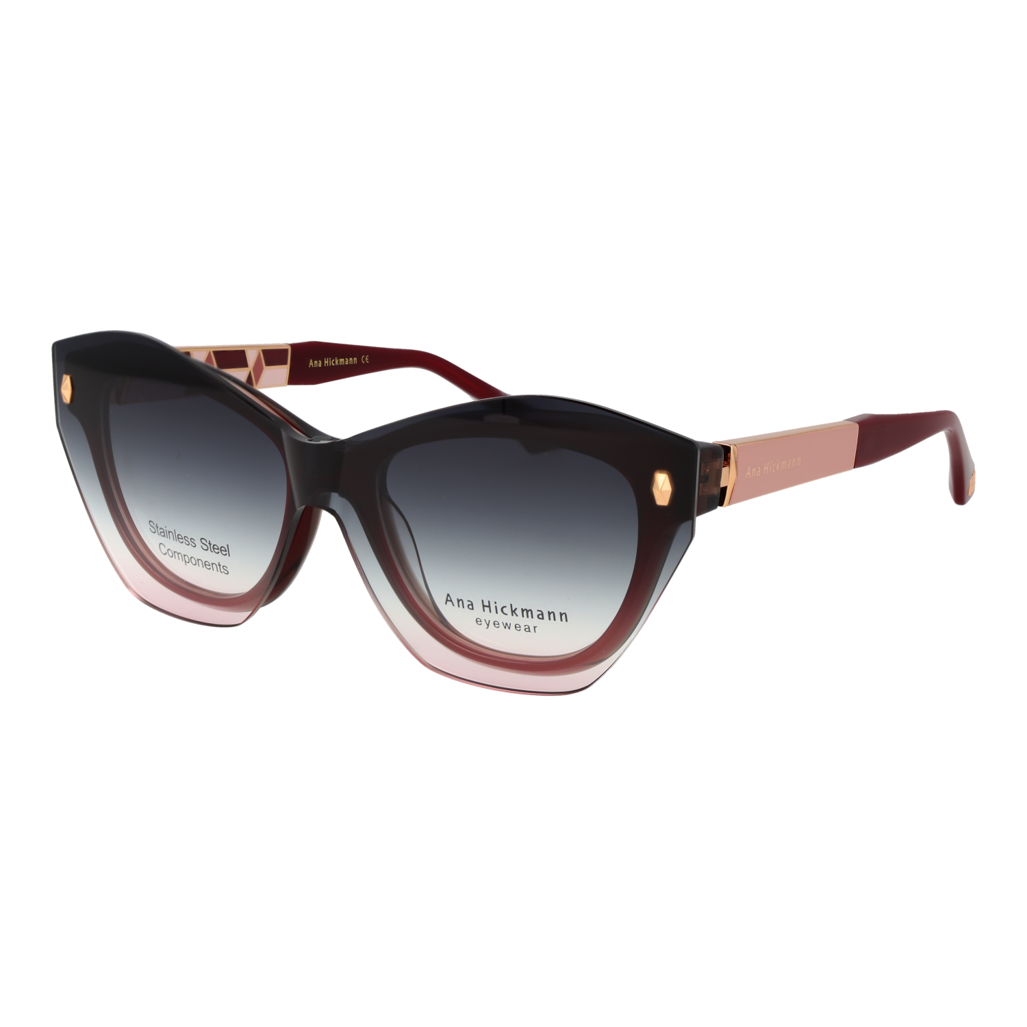Ana Hickmann Optical Frame AH6581G H02 52 & Sunglasses Clip AH6581G H02G 52